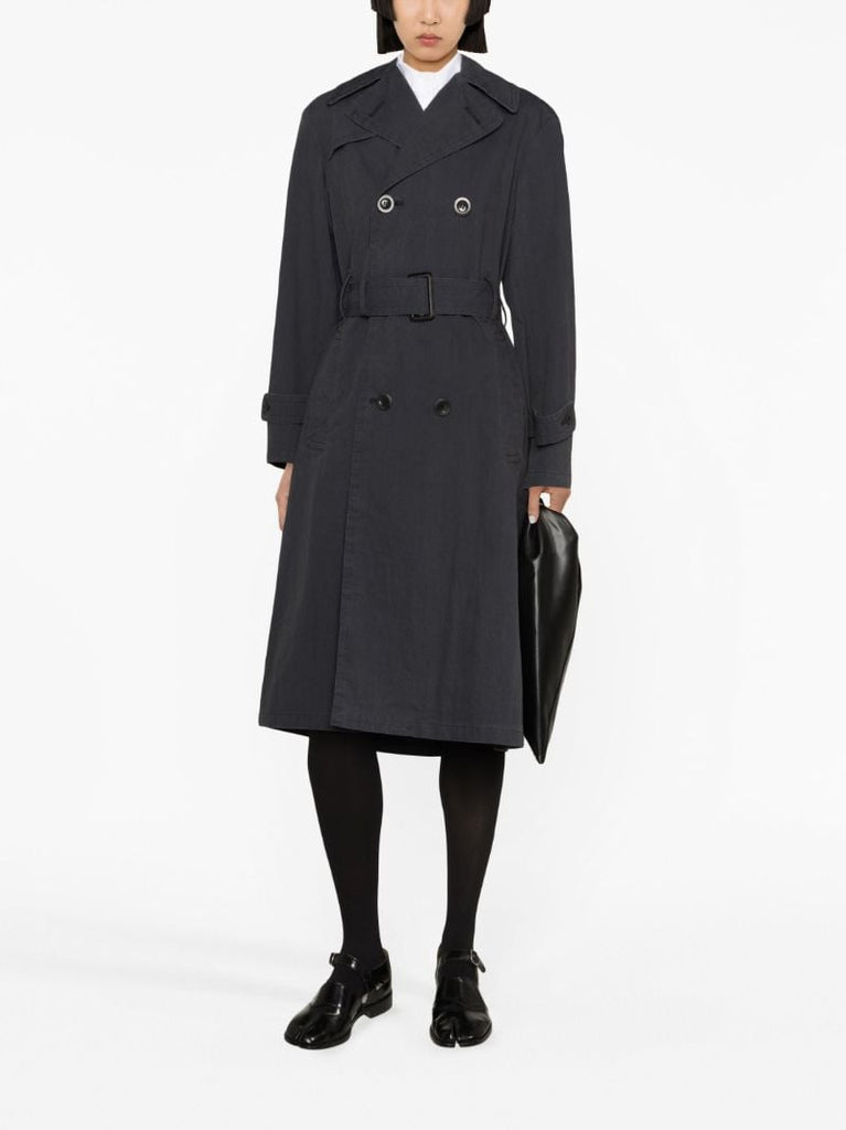 Black Double-breasted Trench Coat