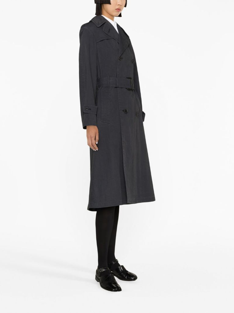 Black Double-breasted Trench Coat