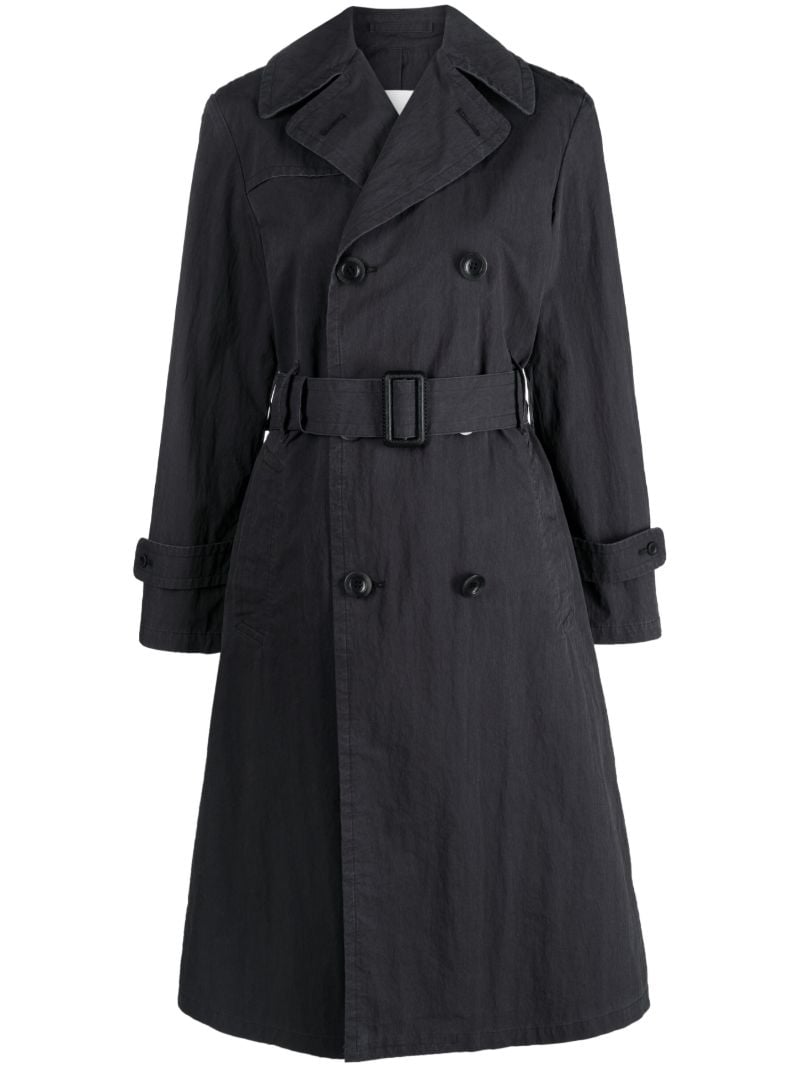 Black Double-breasted Trench Coat