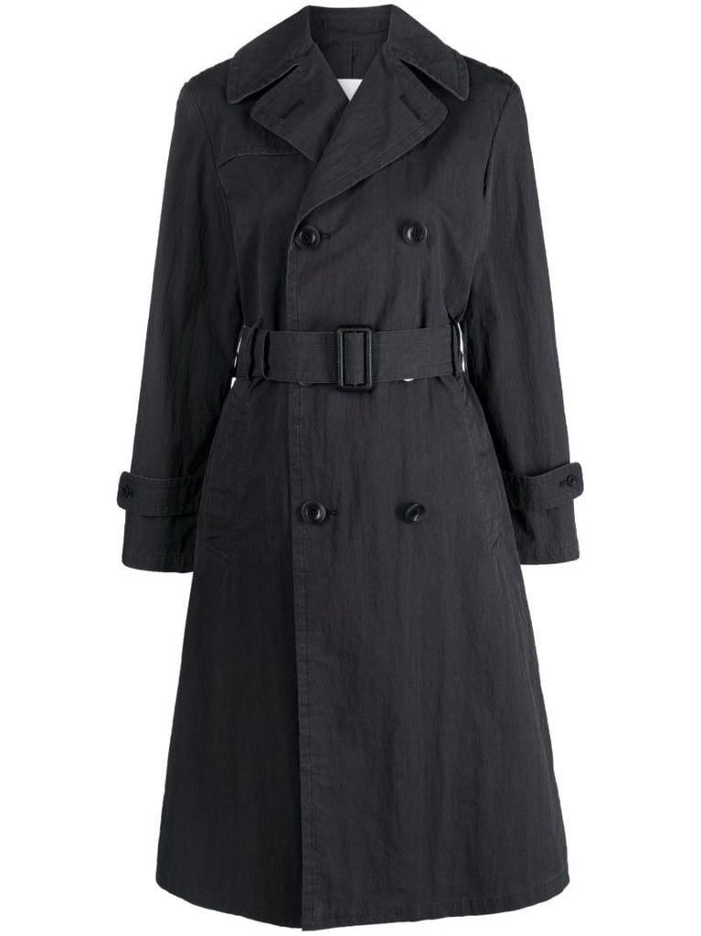 Black Double-breasted Trench Coat