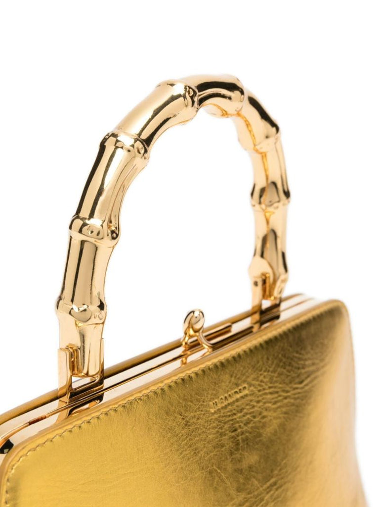 Gold-tone Goji Bamboo Leather Mini Bag