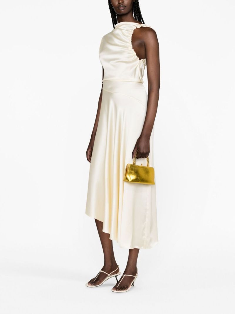 Gold-tone Goji Bamboo Leather Mini Bag