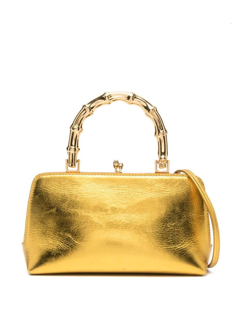 Gold-tone Goji Bamboo Leather Mini Bag
