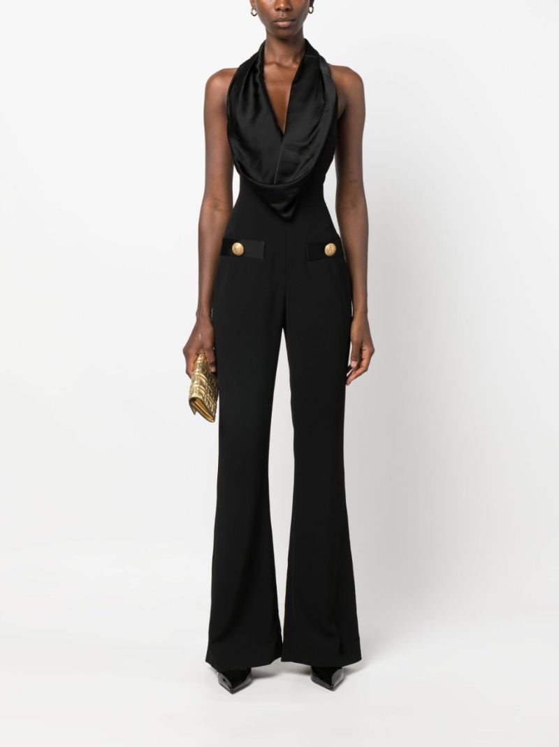 Black Halterneck Sleeveless Jumpsuit