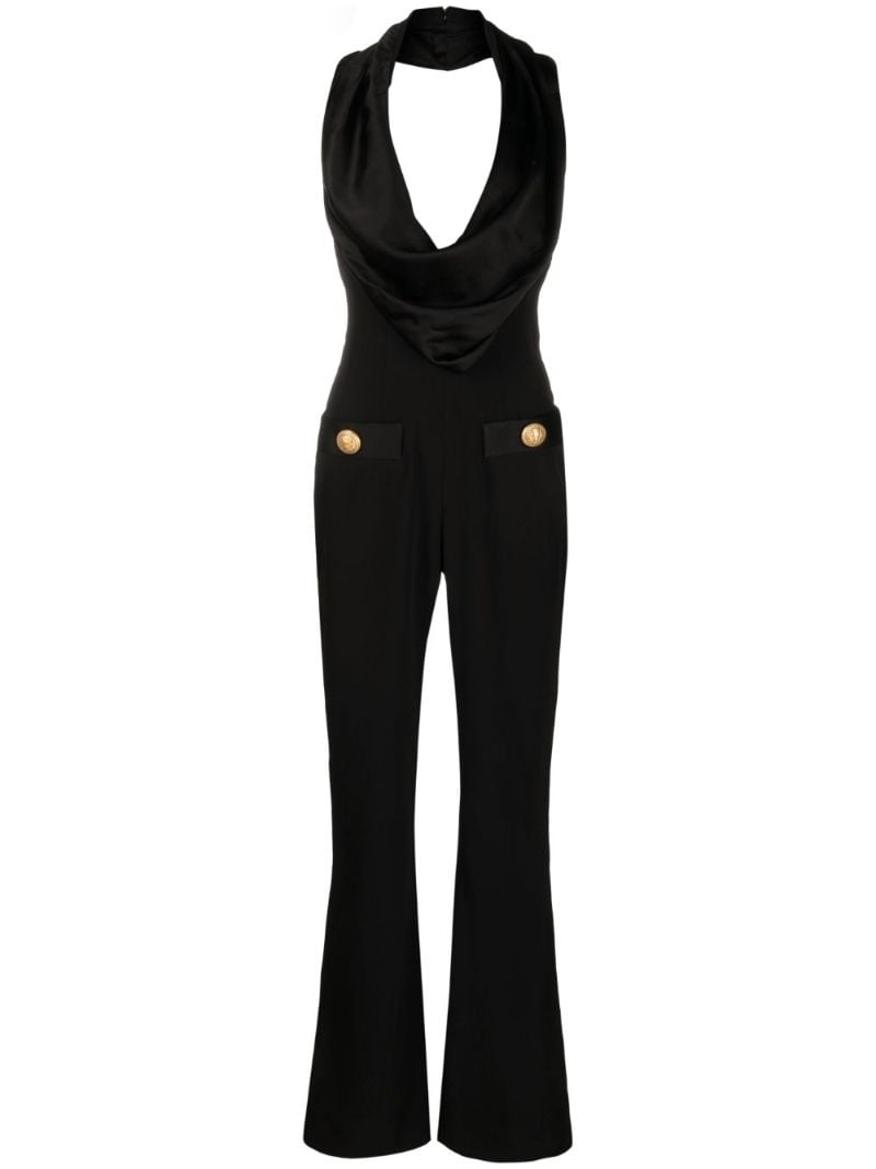 Black Halterneck Sleeveless Jumpsuit