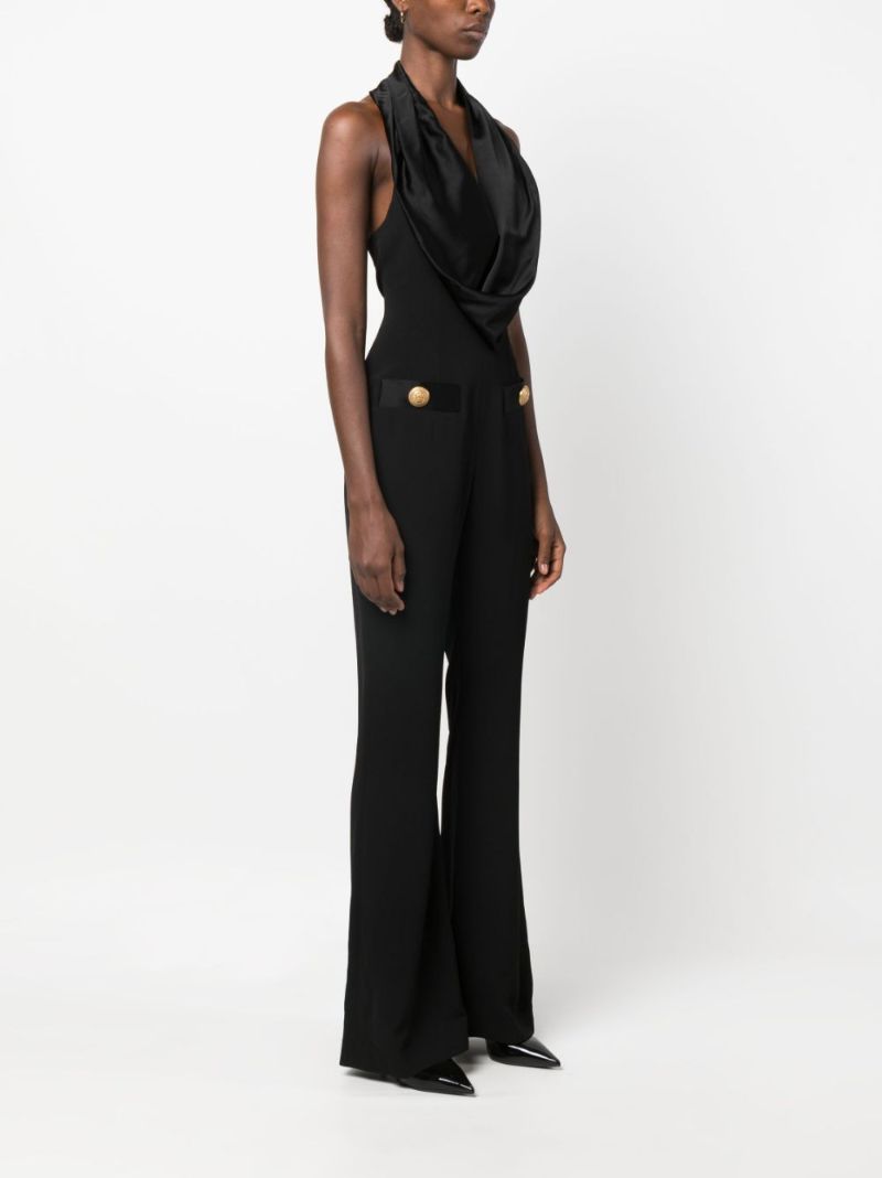 Black Halterneck Sleeveless Jumpsuit