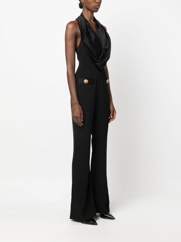 Black Halterneck Sleeveless Jumpsuit