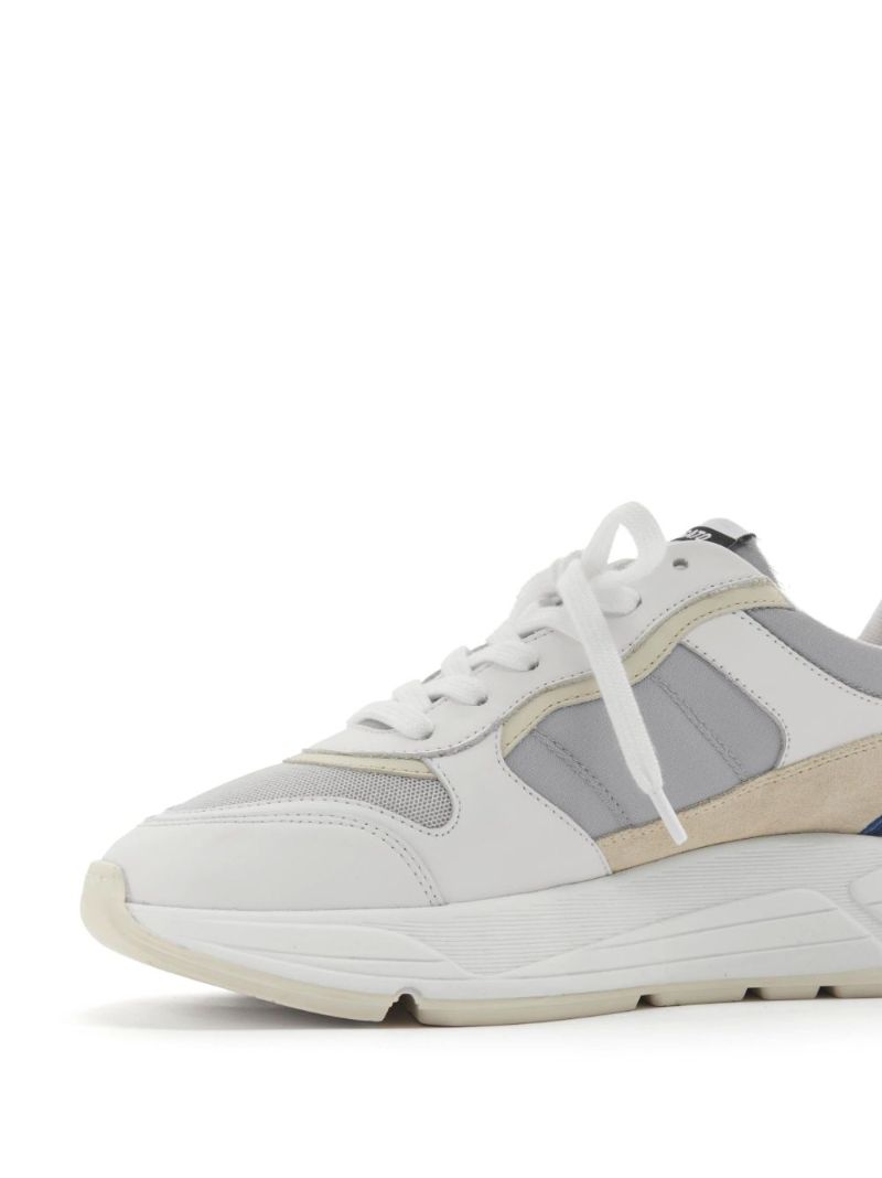 White Multi Panel Sneakers