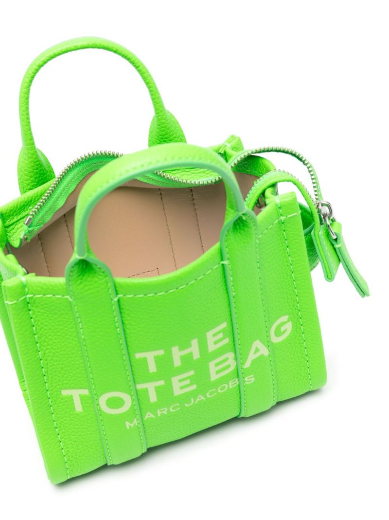 Green the Micro Leather Tote Bag