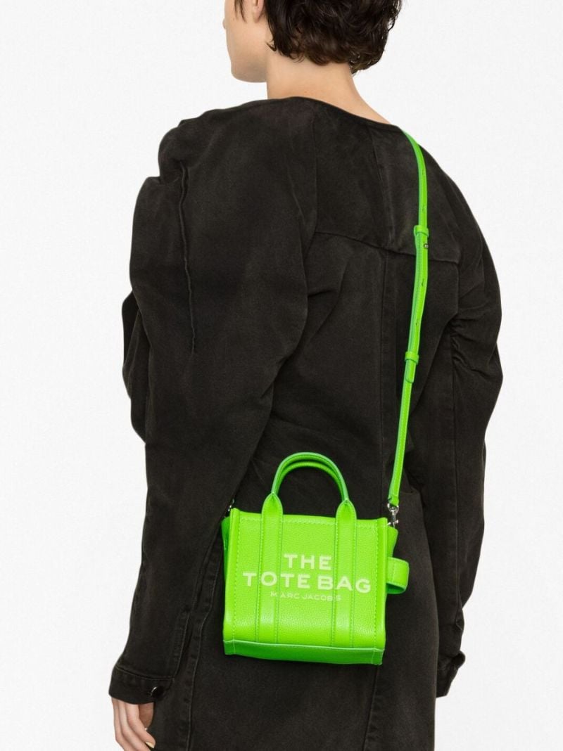 Green the Micro Leather Tote Bag