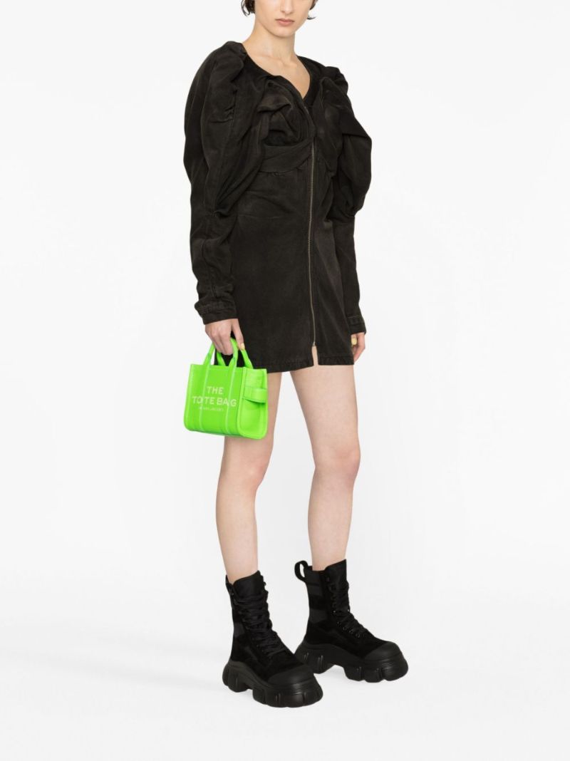 Green the Micro Leather Tote Bag