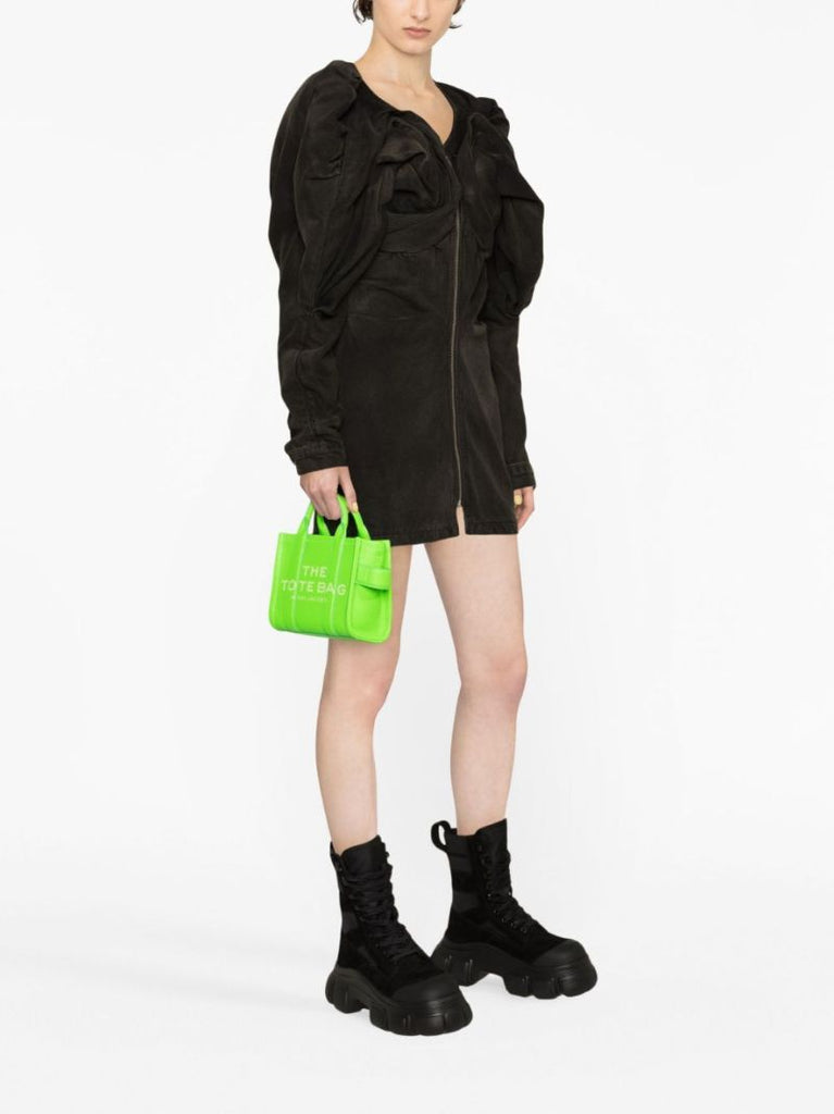 Green the Micro Leather Tote Bag