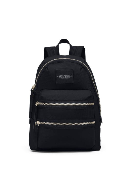 Black the Biker Logo Patch Backpack