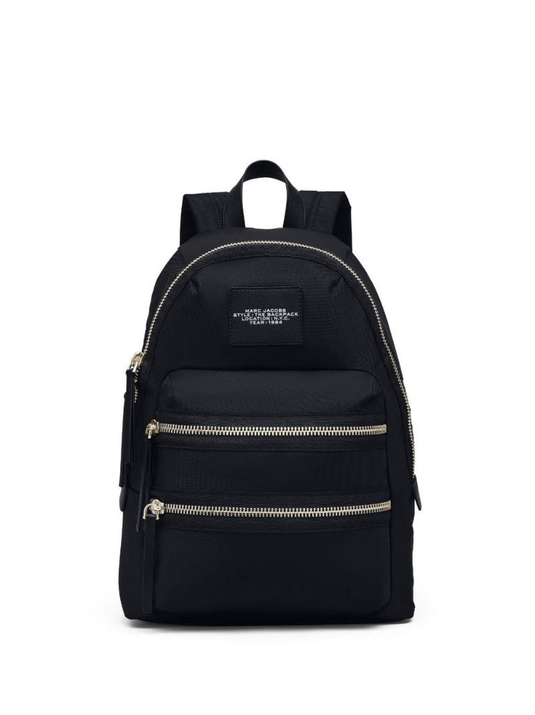 Black the Biker Logo Patch Backpack