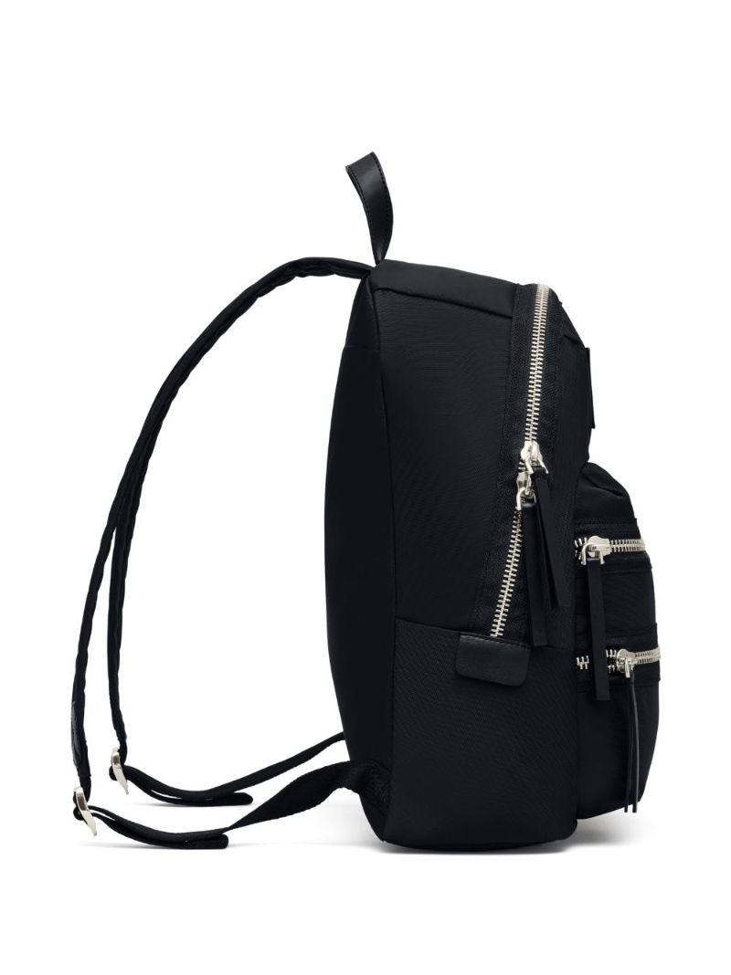 Black the Biker Logo Patch Backpack
