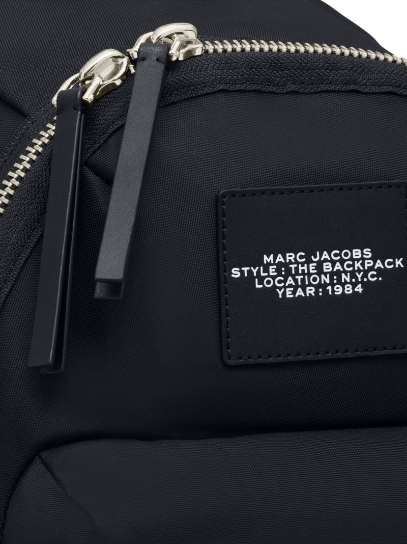 Black the Biker Logo Patch Backpack