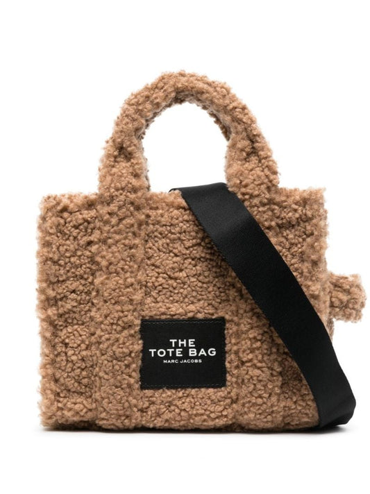 Brown the Mini Faux Shearling Tote Bag