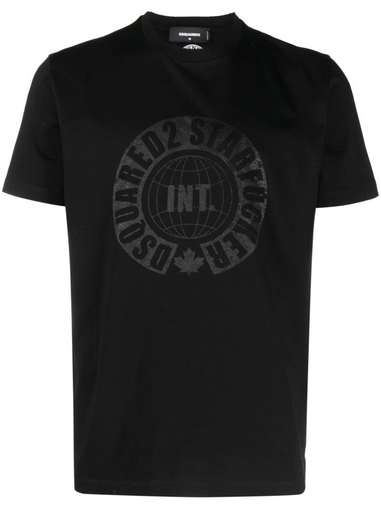 Black Graphic-print T-shirt