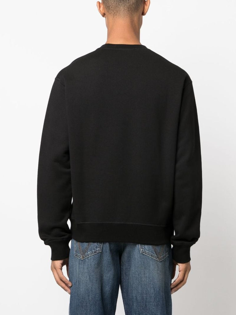 Black Graphic -print Cotton Hoodie