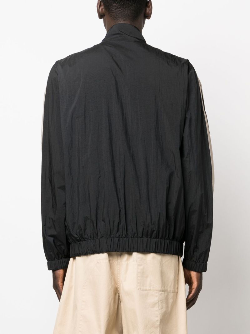 Black Striped Sleeves Lightweight Jacket