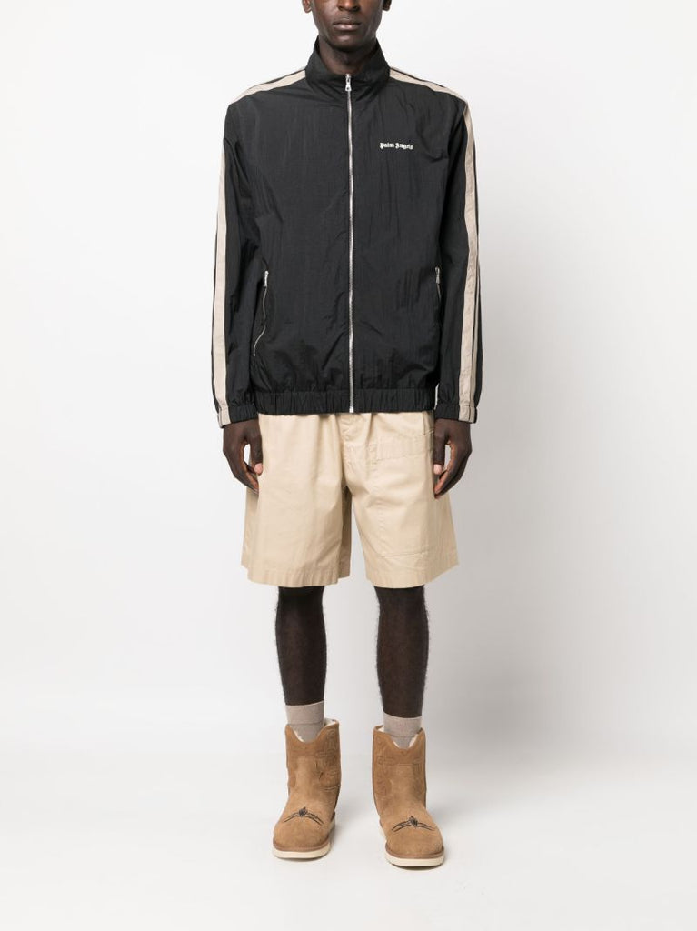 Black Striped Sleeves Lightweight Jacket