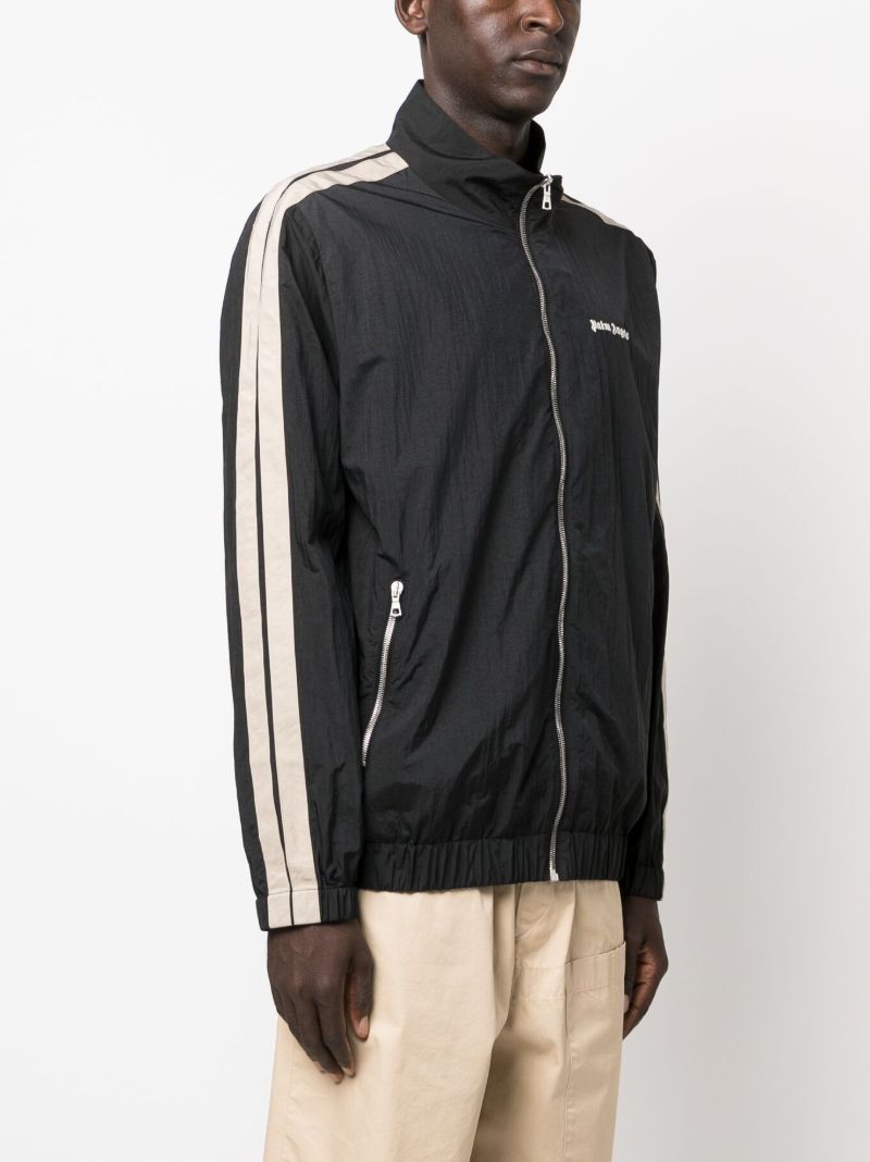 Black Striped Sleeves Lightweight Jacket