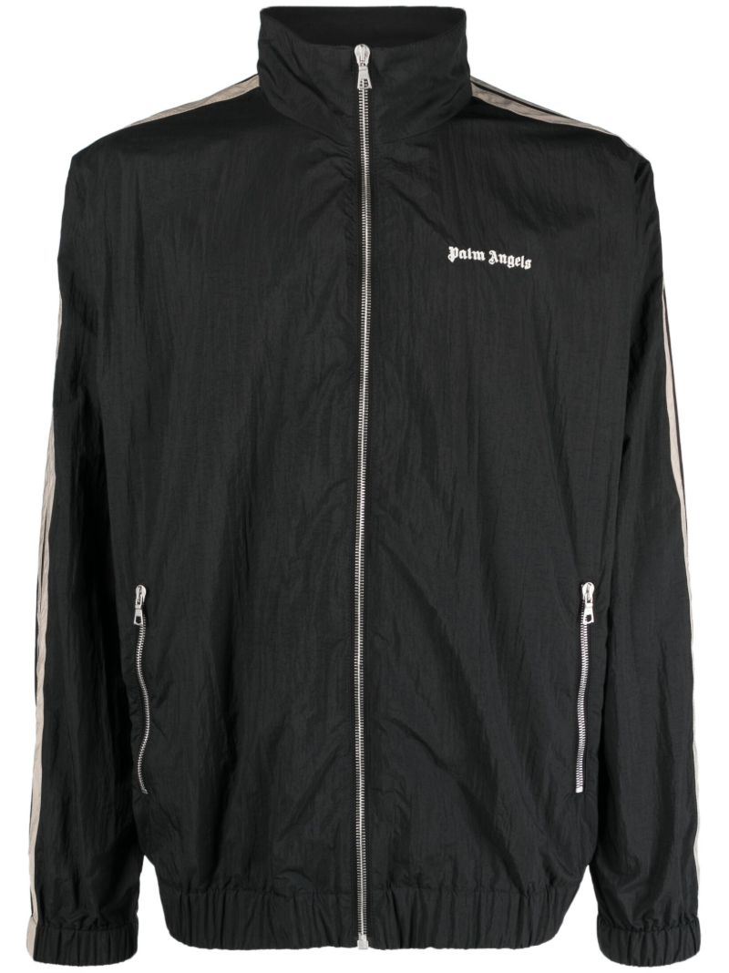 Black Striped Sleeves Lightweight Jacket