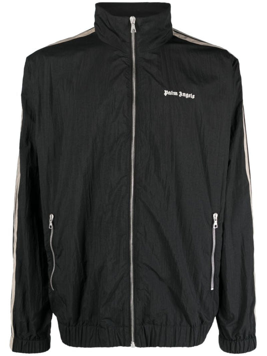 Black Striped Sleeves Lightweight Jacket