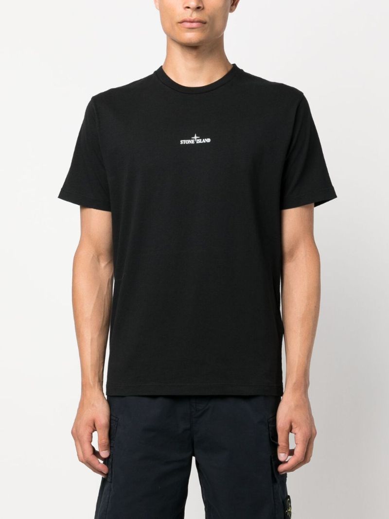 Black Stamp Two Cotton T-shirt