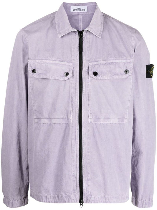 Purple Organic-cotton Overshirt