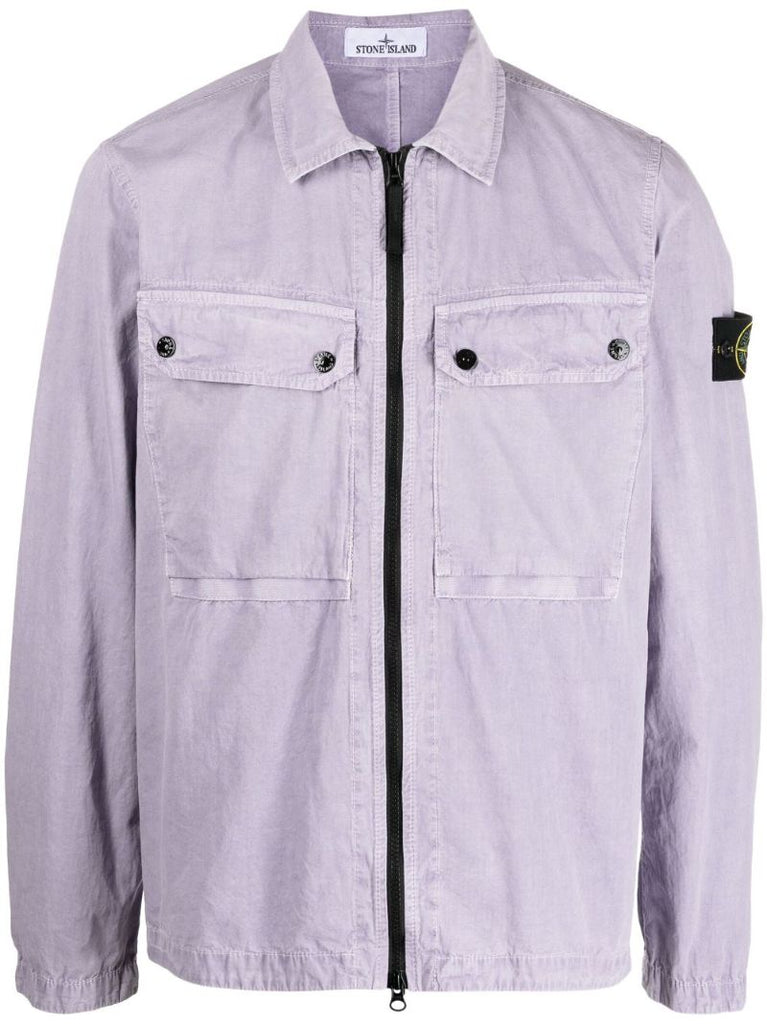 Purple Organic-cotton Overshirt