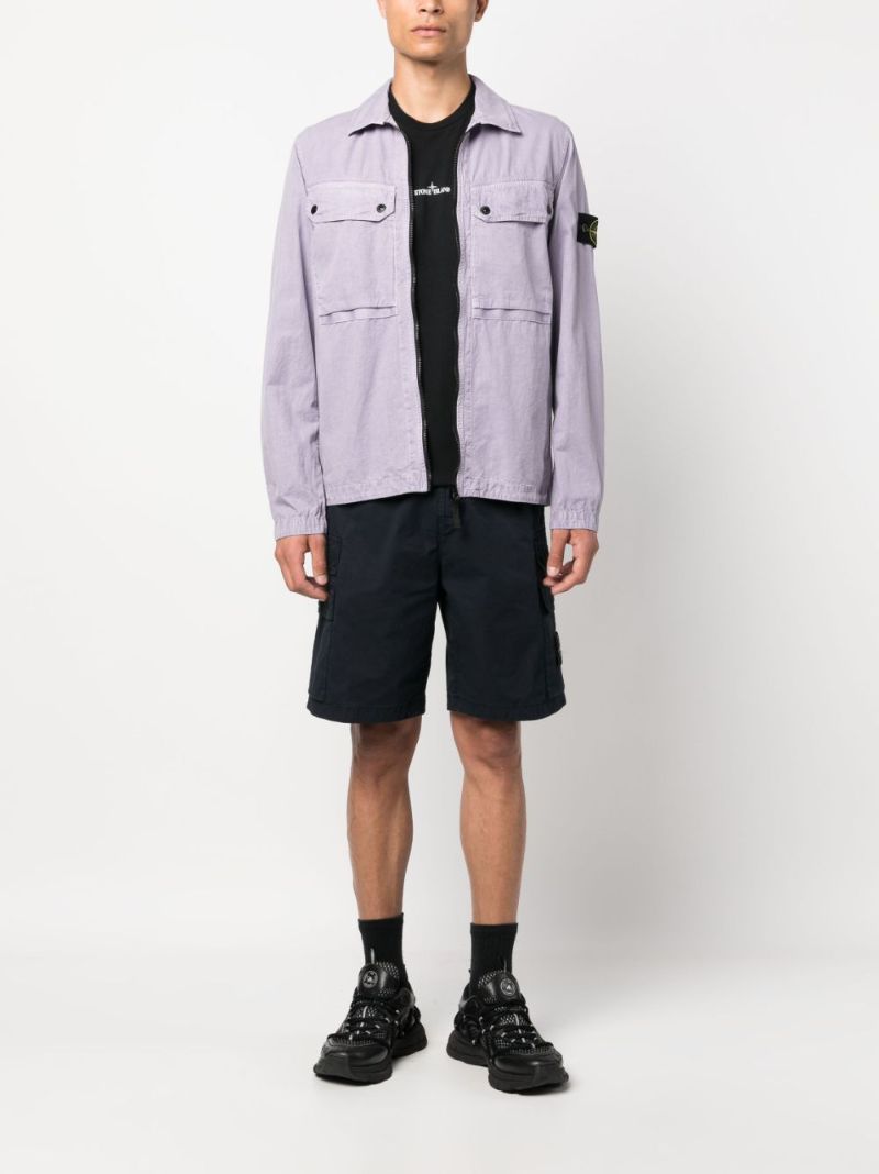Purple Organic-cotton Overshirt