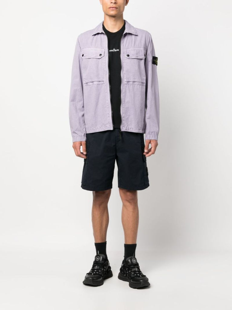 Purple Organic-cotton Overshirt