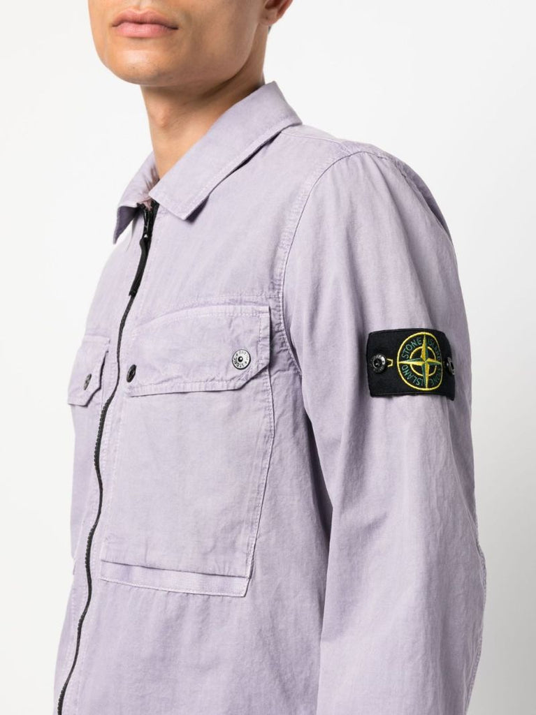 Purple Organic-cotton Overshirt