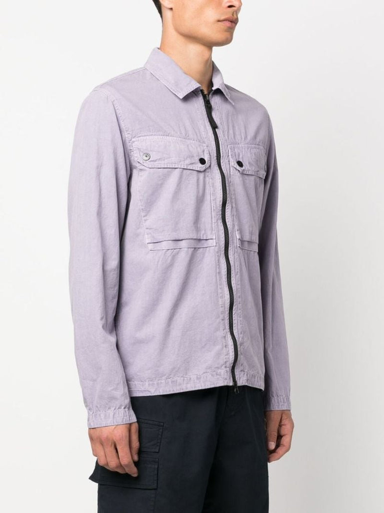 Purple Organic-cotton Overshirt