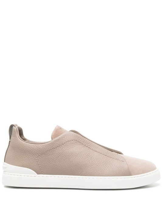 Neutral Triple-stitch Low-top Sneakers
