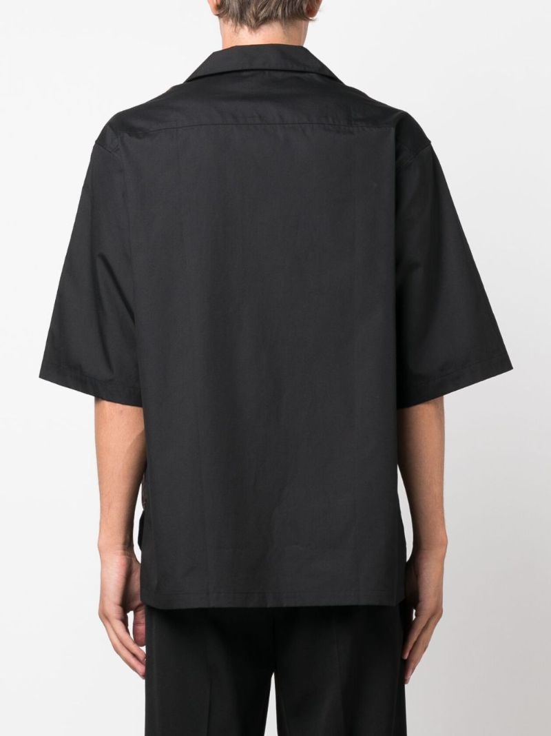 Black Dead End-print Organic Cotton Shirt