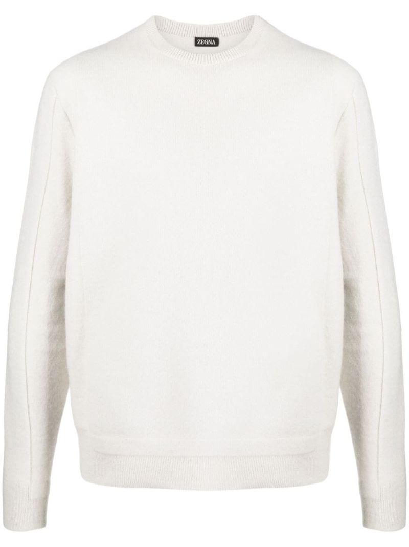 White Textured Sweater