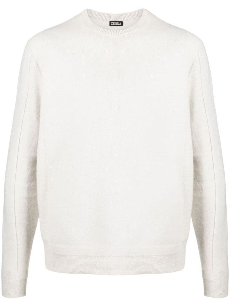 White Textured Sweater