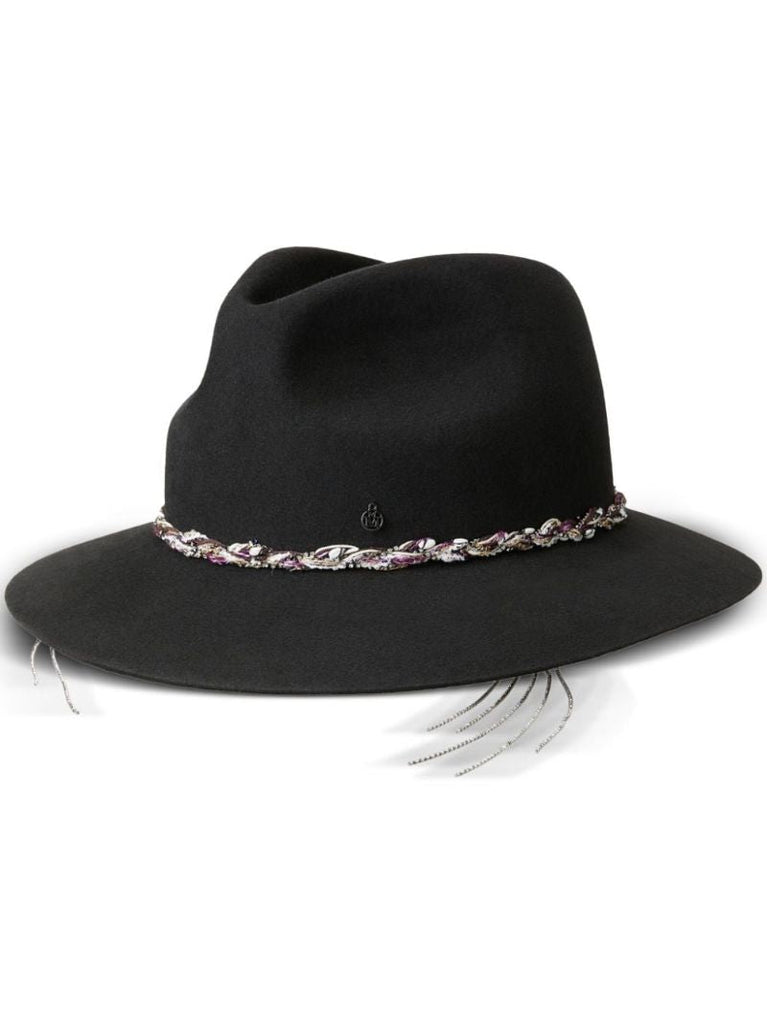 Black Rico Logo Charm Fedora