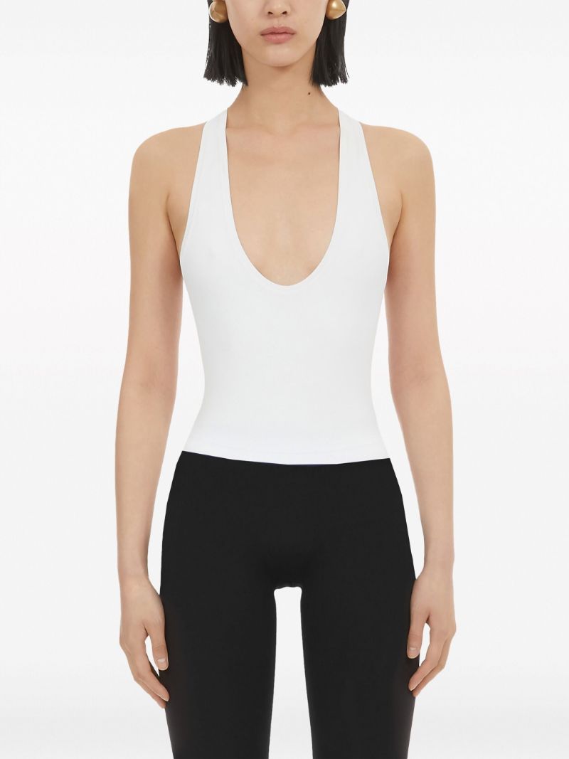 White Racerback Tank Top