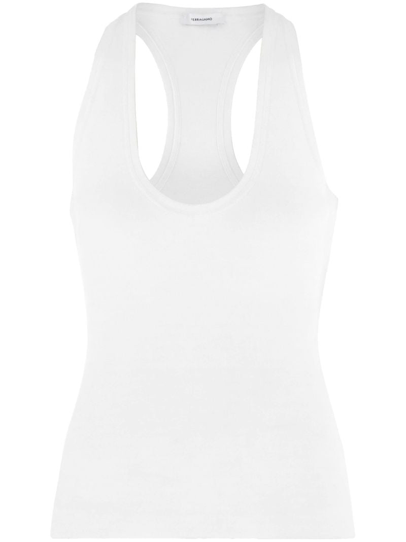 White Racerback Tank Top
