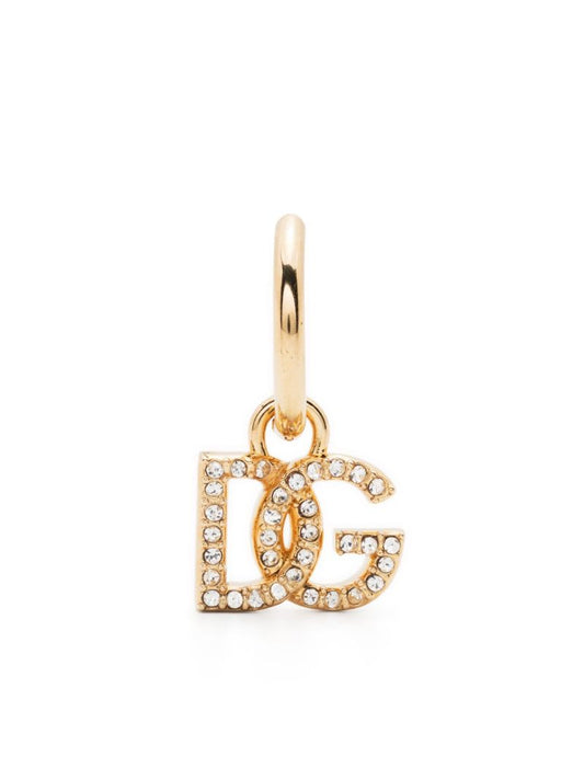 Gold-tone Dg-logo Crystal-embellished Earrings