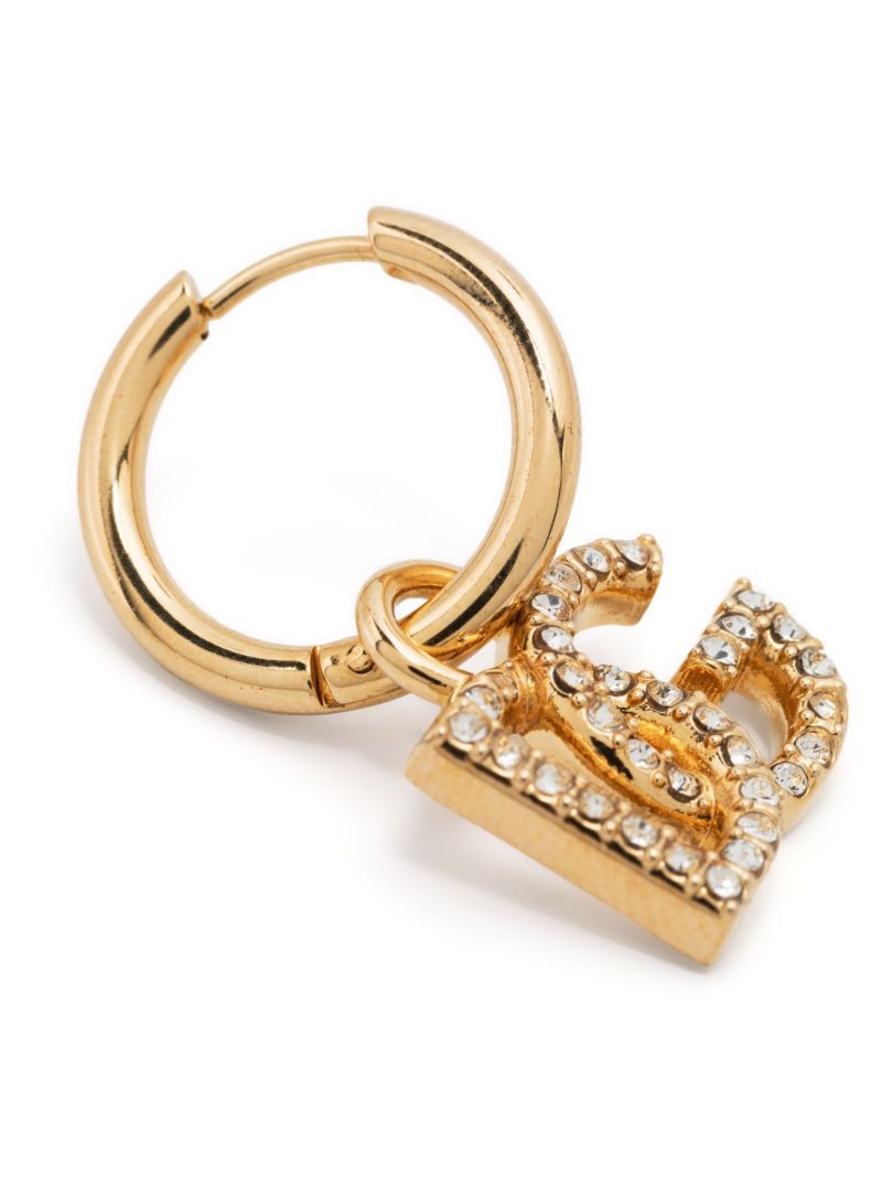 Gold-tone Dg-logo Crystal-embellished Earrings
