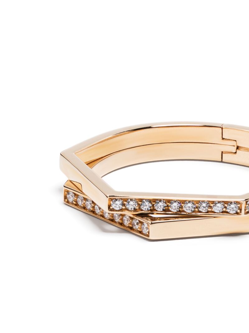 18k Rose Gold Antifer Diamond Hoop Earring