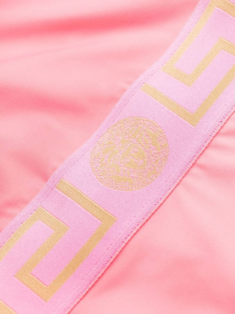 Pink Greca-print Swimsuit
