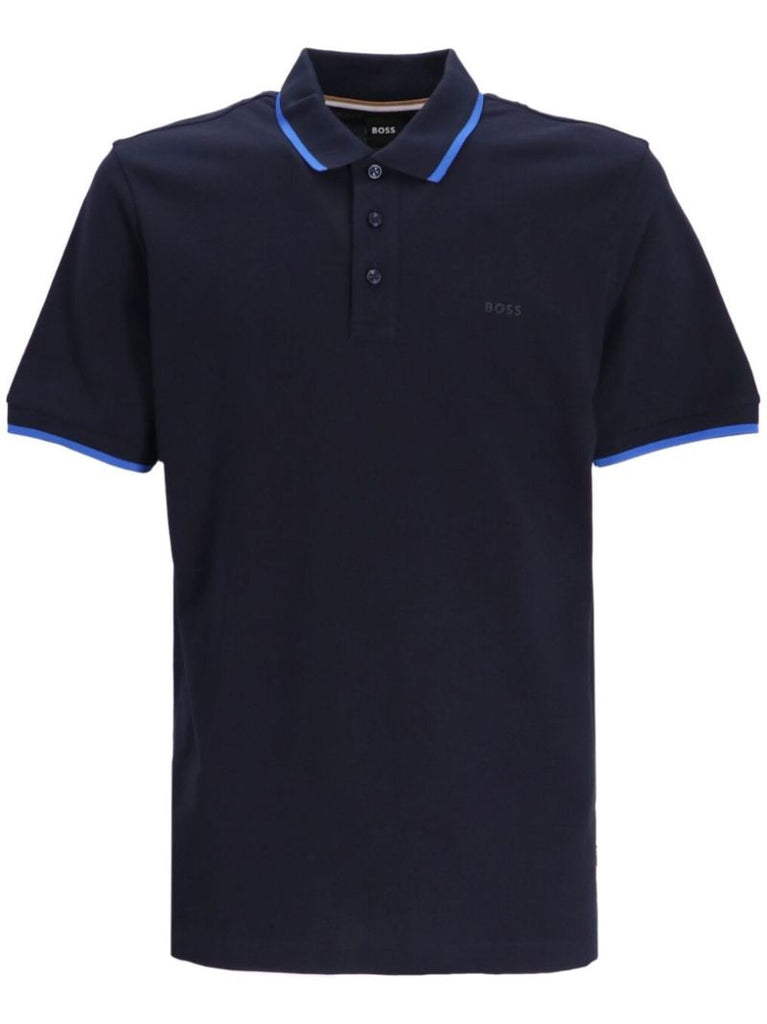 Blue Cotton Polo Shirt