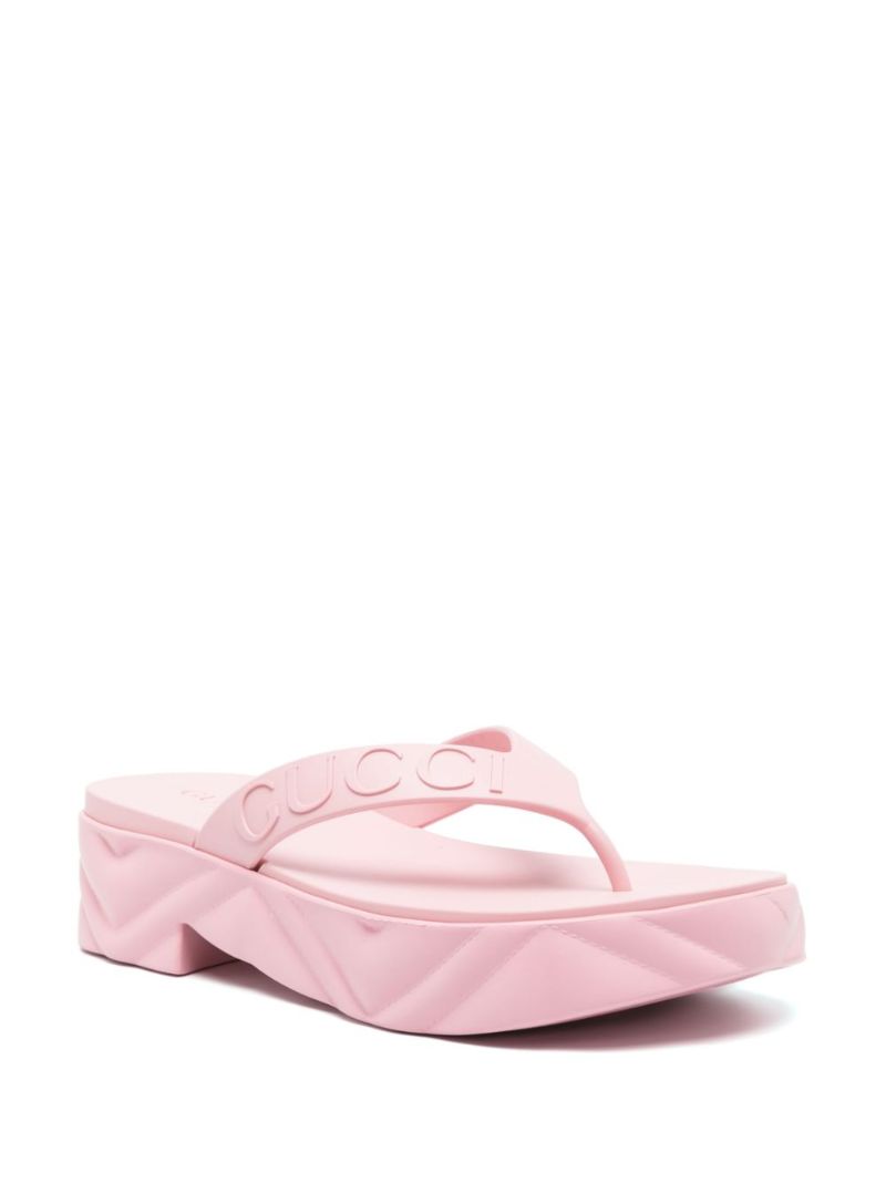 Pink Tarifa 52 Platform Thong Sandals