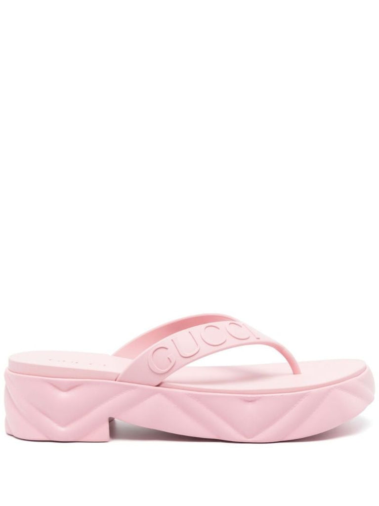 Pink Tarifa 52 Platform Thong Sandals