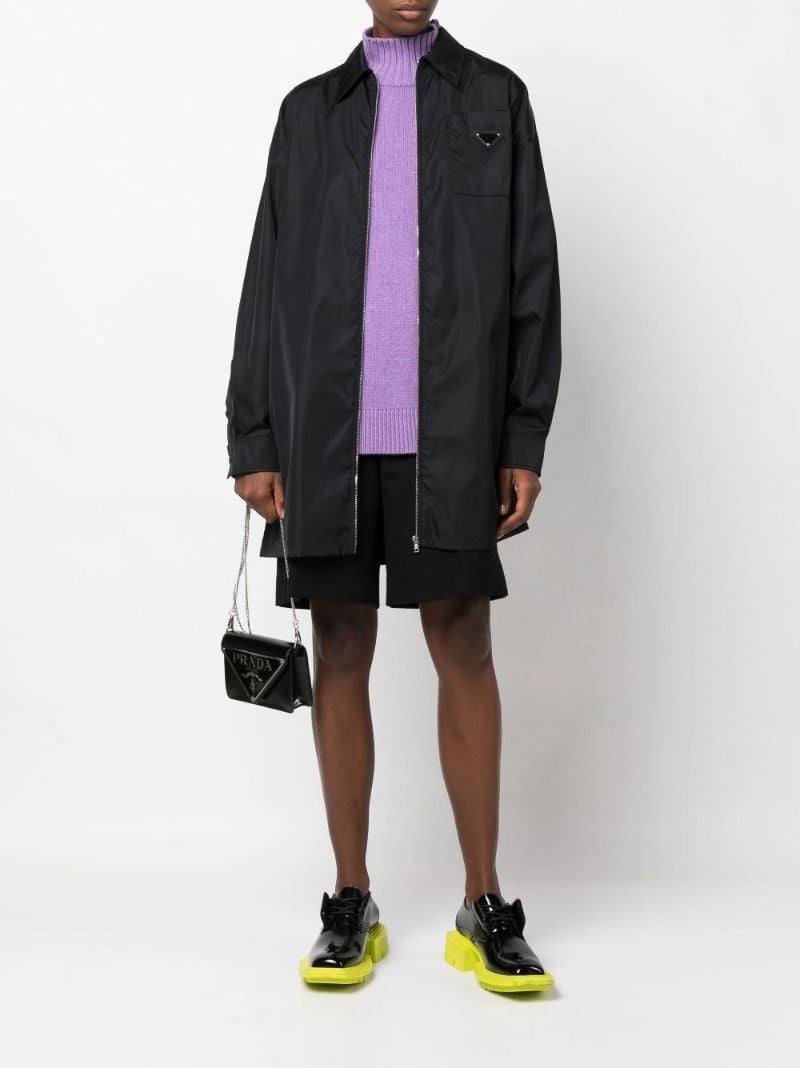 Black Oversized Re-nylon Jacket
